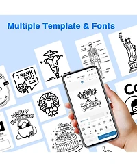 Swifint PM230 Mini Bluetooth Thermal Sticker Printer. Includes 3 paper rolls & templates for easy printing from phones & tablets. Portable design