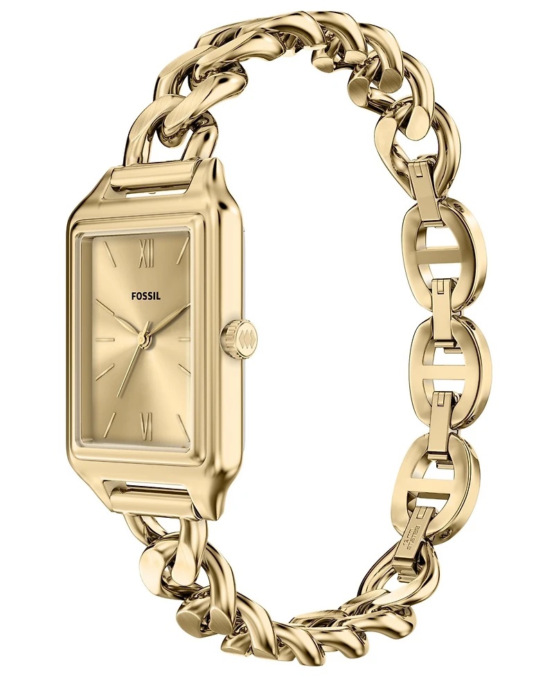 Fossil Women's Raquel Three-Hand Gold-Tone Stainless Steel Watch, 23mm