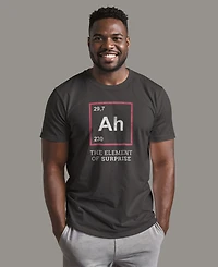 Design By Humans Men's Ah The Element Of Surprise Funny Gift Idea Short Sleeve T-Shirt