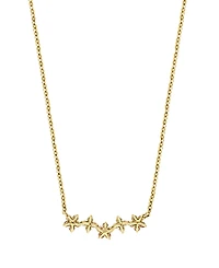 Sapphire (3/8 ct. t.w.) & Diamond Flower Collar Necklace 14k White Gold, 16" + 2" extender (Also Ruby)