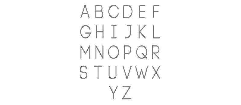 Oak & Luna Sideways Initial Necklace Gold Plated Sterling Silver