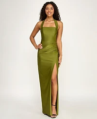 Seni & Cade Women's Halter Tie Back Long Dress