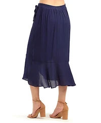 Bcx Women's Textured Tulip Ruffle A-Line Skirt