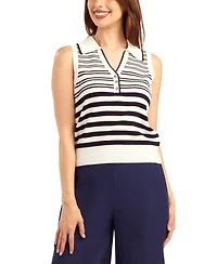 Bcx Women's Halter Polo Sleeveless Sweater