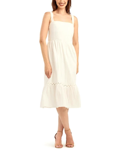 Bcx Women's Solid Striped Dobby Pull-On Dress