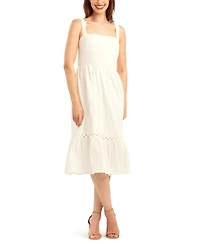 Bcx Women's Solid Striped Dobby Pull-On Dress