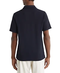 Reiss Men's Textured Half-Button Polo Shirt