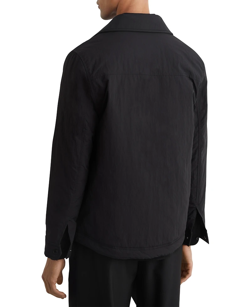 Reiss Men's Quilted Press-Stud Overshirt