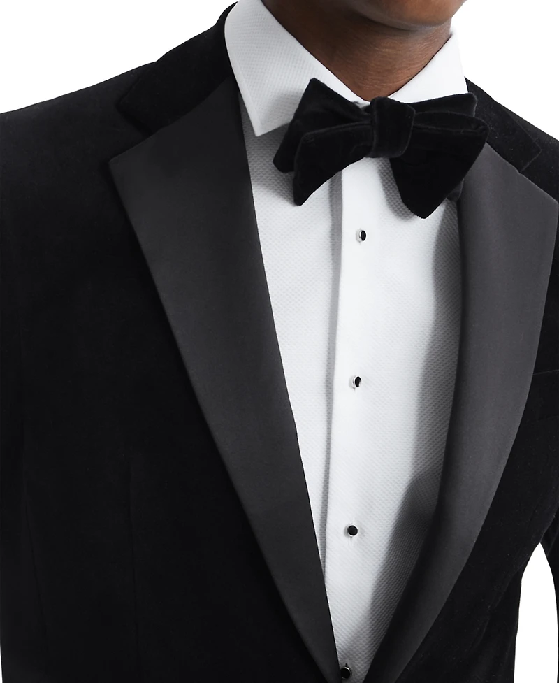 Reiss Men's Velvet Single-Breasted Tailored Fit Blazer