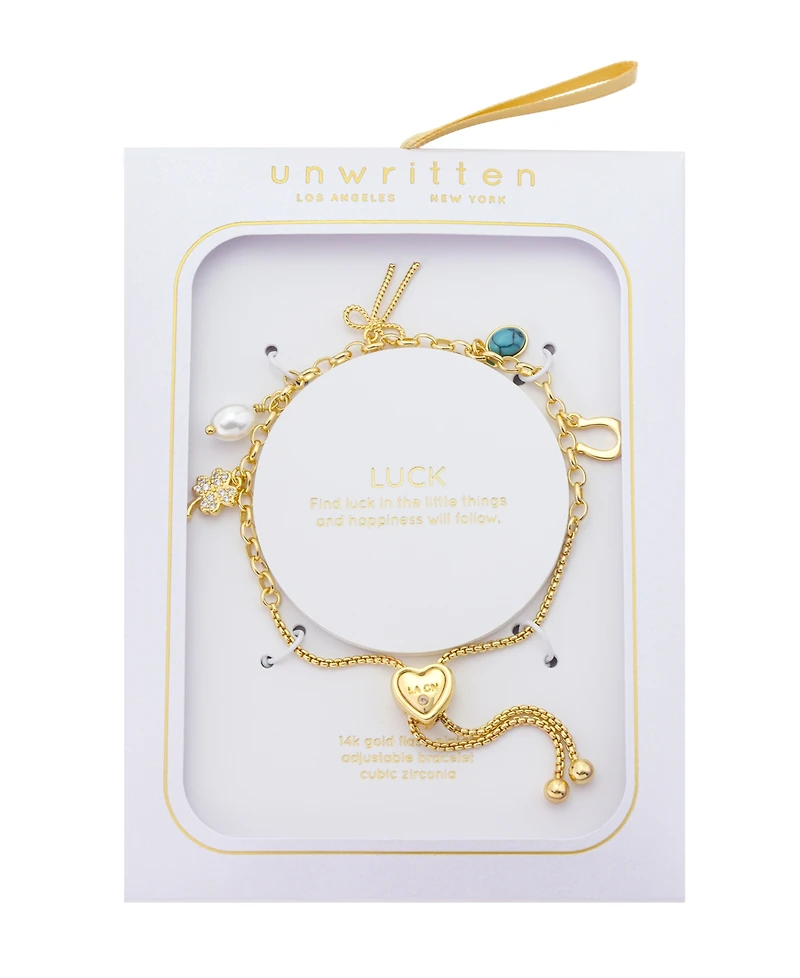 Unwritten Cubic Zirconia Western Charm Bolo Bracelet