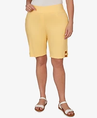 Hearts Of Palm Plus Solid Tech Stretch Bermuda Shorts