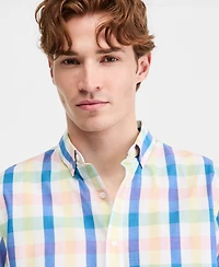 Club Room Men's Brookdale Plaid Short-Sleeve Shirt, Macy's Exclusive - Yd