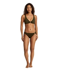 Lauren Ralph Women's Ring Over The Shoulder V-Neck Bikini Top
