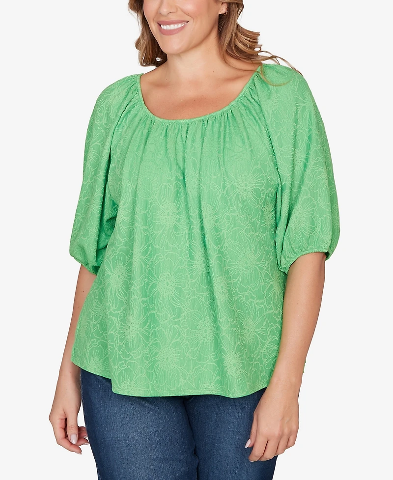 Ruby Rd. Plus Textured Convertible Knit Top