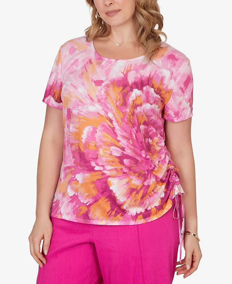 Ruby Rd. Plus Bold Watercolor Floral Knit Top