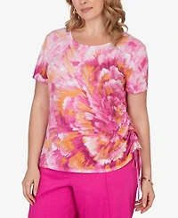 Ruby Rd. Plus Bold Watercolor Floral Knit Top
