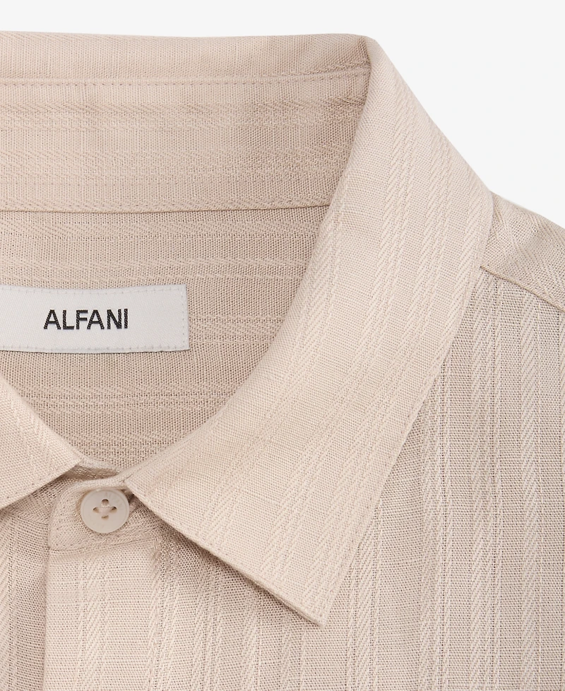 Alfani Men's Long-Sleeve Stripe Dobby Shirt, Macy's Exclusive