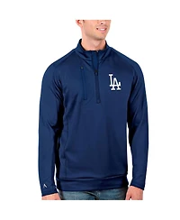 Antigua Men's Royal Los Angeles Dodgers Generation Quarter-Zip Pullover Jacket