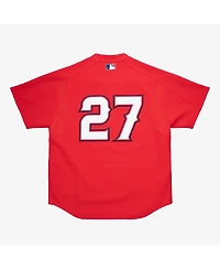 Mitchell & Ness Men's Vladimir Guerrero Red California Angels Authentic Batting Practice Jersey