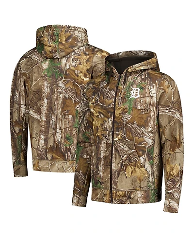 Dunbrooke Men's Camo Detroit Tigers Trophy Realtree Full-Zip Hoodie