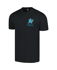 '47 Brand Men's Black Miami Marlins Hang Back Franklin T-Shirt