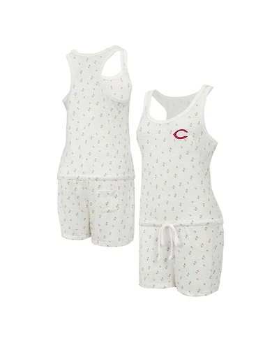 Concepts Sport Women's Cream Cincinnati Reds Gardner Hacci Knit Romper