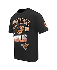 Pro Standard Men's Black Baltimore Orioles Turn It Up Dropped Shoulder T-Shirt