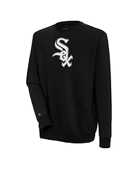 Antigua Men's Black Chicago White Sox Victory Pullover Sweatshirt