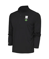 Antigua Men's Charcoal New York Rangers Shamrock Tribute Quarter-Zip