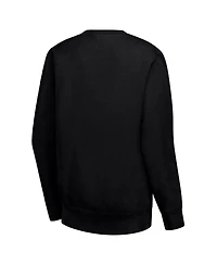 G-iii 4Her by Carl Banks Women's Black Dallas Stars Team Logo Tri-Blend Fleece Pullover Sweatshirt