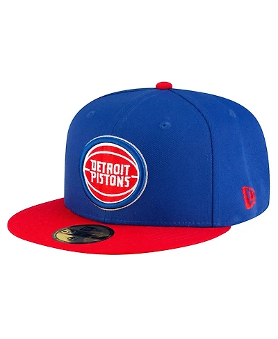 New Era Men's Blue Detroit Pistons Two-Tone 59FIFTY Fitted Hat
