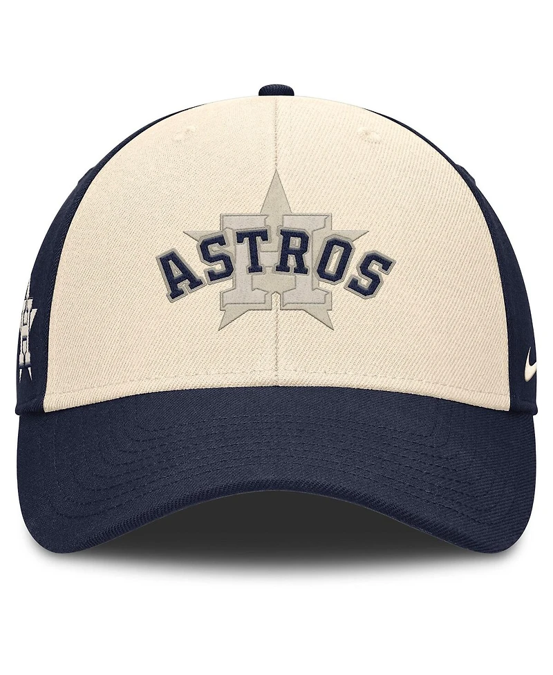 Nike Men's Navy/Natural Houston Astros Statement Club Performance Adjustable Hat