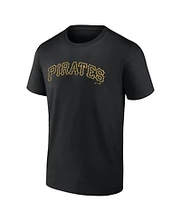 Logo Athletic Men's Black Pittsburgh Pirates Wordmark T-Shirt
