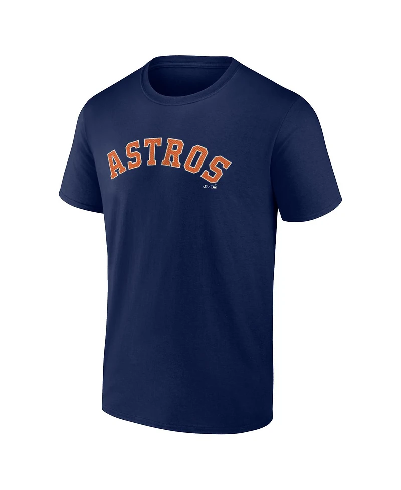 Logo Athletic Men's Navy Houston Astros Wordmark T-Shirt