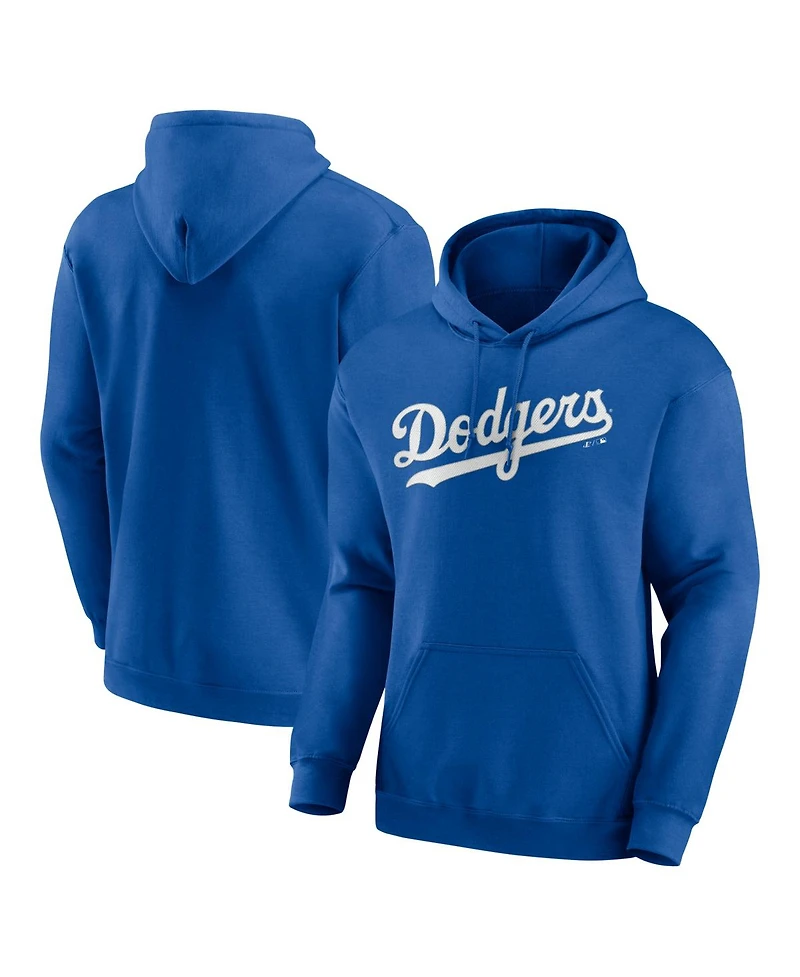 Logo Athletic Men's Royal Los Angeles Dodgers Wordmark Hoodie