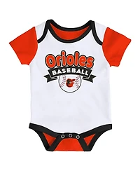 Outerstuff Newborn 2-Pack Baltimore Orioles Triple Hit Bodysuit Set