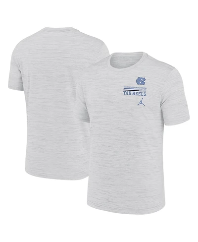Jordan Men's White North Carolina Tar Heels Velocity Stacked Dri-fit T-Shirt