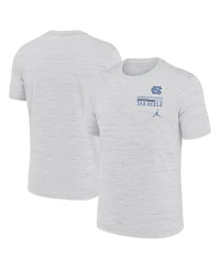 Jordan Men's White North Carolina Tar Heels Velocity Stacked Dri-fit T-Shirt