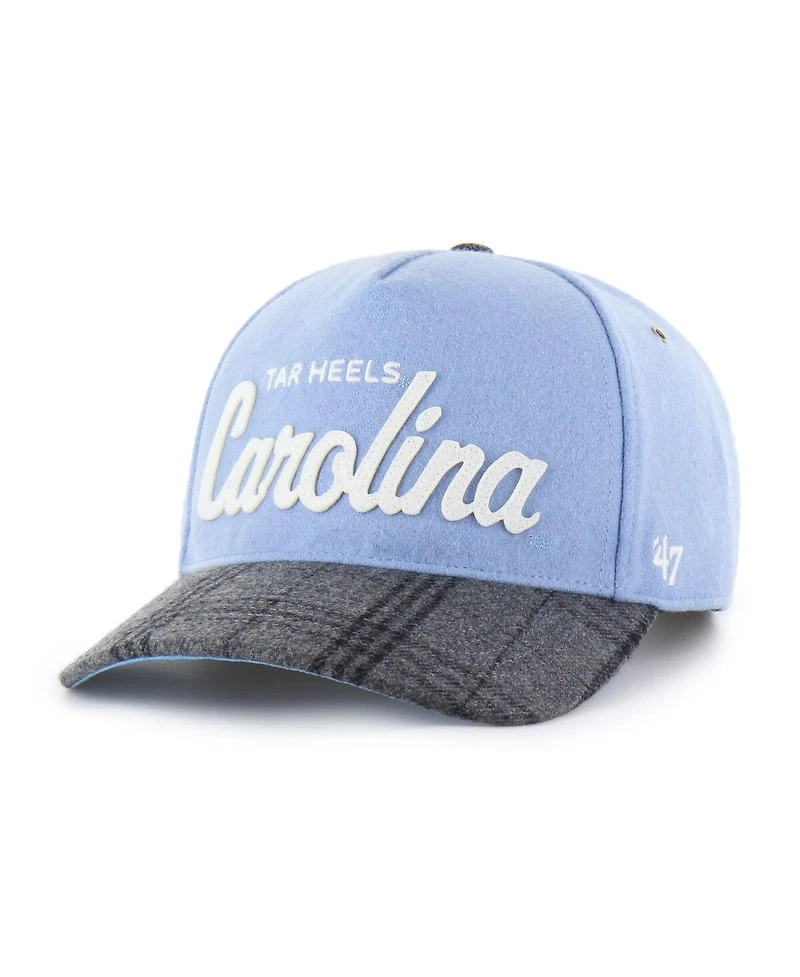 '47 Brand Men's and Women's Carolina Blue North Carolina Tar Heels Windowpane Plaid Collection Hitch Adjustable Hat