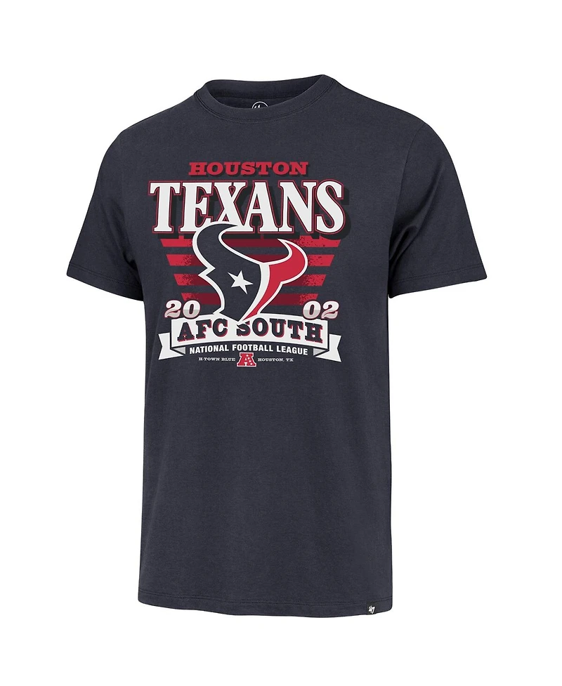 '47 Brand Men's Navy Houston Texans Stripe Splash Franklin T-Shirt