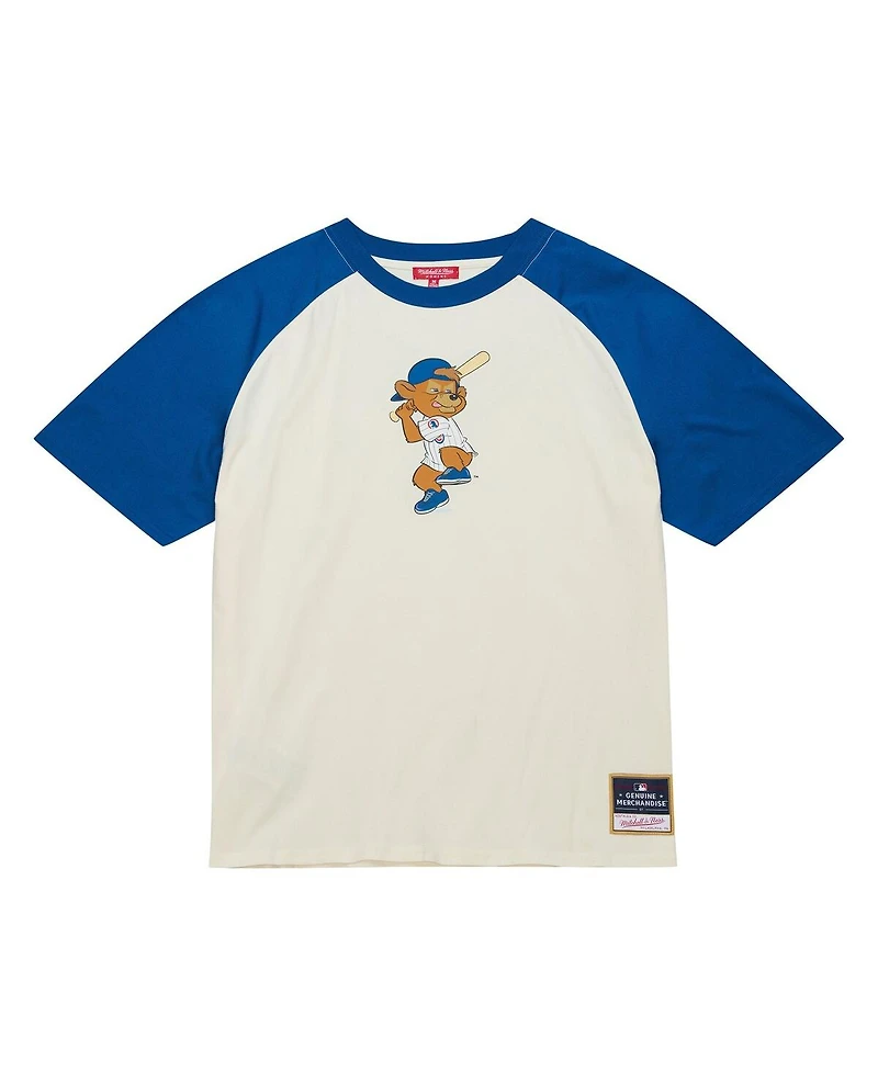 Mitchell & Ness Women's Cream Chicago Cubs Boyfriend Raglan T-Shirt
