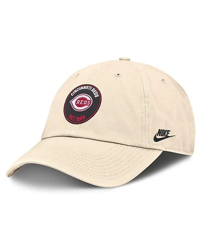Nike Men's Natural Cincinnati Reds Cooperstown Collection Club Adjustable Hat