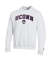 Champion Men's Champion White UConn Huskies Arch Over Logo Pullover Sweatshirt