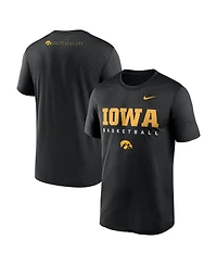 Nike Men's Black Iowa Hawkeyes 2025 Courtside Basketball Legend Dri-fit T-Shirt