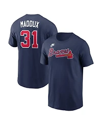 Nike Men's Greg Maddux Navy Atlanta Braves Cooperstown Collection Name Number T-Shirt