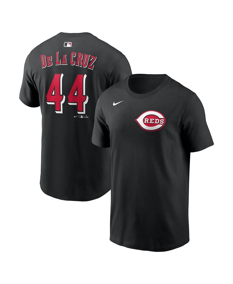 Nike Men's Elly De La Cruz Black Cincinnati Reds Name Number T-Shirt