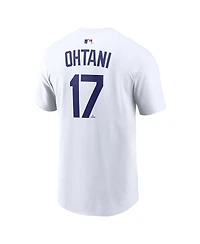 Nike Men's Shohei Ohtani White Los Angeles Dodgers Name Number T-Shirt