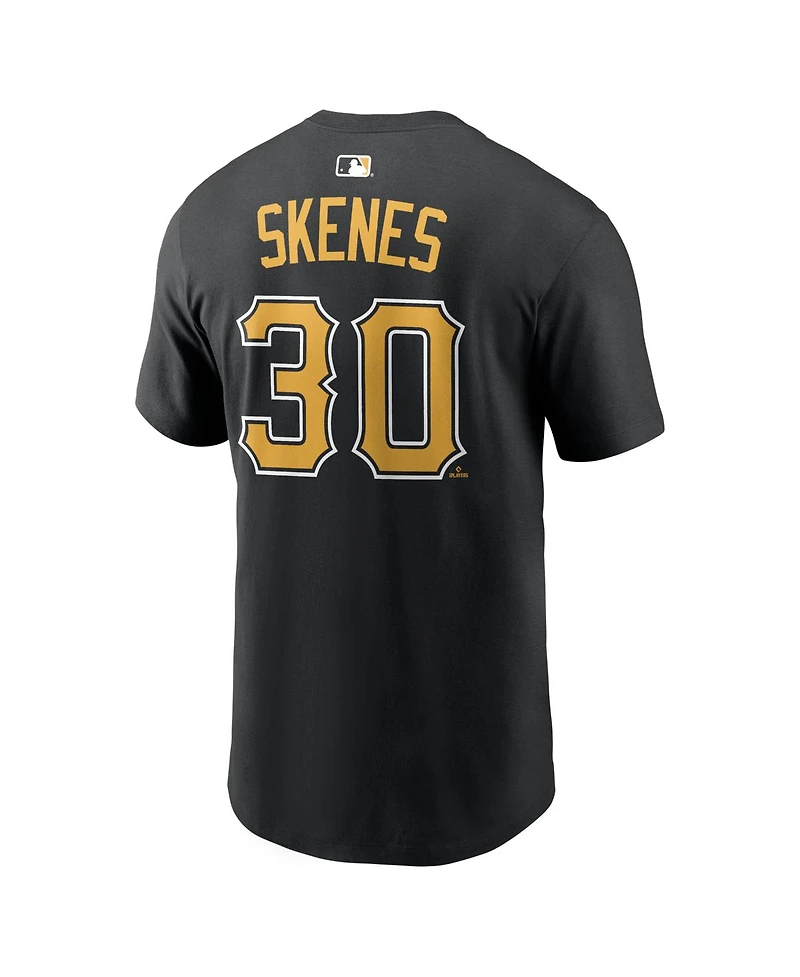 Nike Men's Paul Skenes Black Pittsburgh Pirates Home Name Number T-Shirt