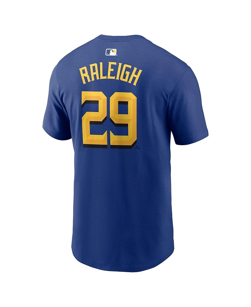 Nike Men's Cal Raleigh Royal Seattle Mariners City Connect Name Number T-Shirt