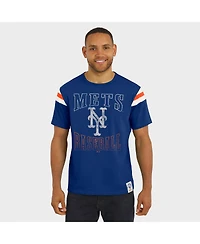 Darius Rucker Collection By Fanatics Men's Royal New York Mets Distressed Sleeve Stripe T-Shirt
